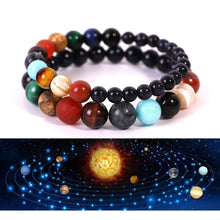 Load image into Gallery viewer, Universe Planets Solar System Galaxy Bracelets For Men Women Couple Natural Stone Bracelet Jewelry Natural Stone Semi-Precious Gemstones Beaded Bracelets For Men Women Healing Crystal Stretch Beaded Bracelet