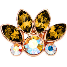 Load image into Gallery viewer, Brown Aurora CZ Gem Rose Gold PVD Tiara Cartilage Tragus Earring