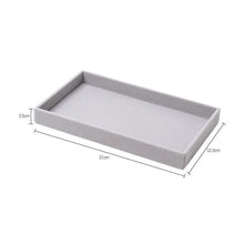Load image into Gallery viewer, Upgrade Velvet Jewelry Storage Box Necklace Stackable Display Tray Bracelet Earring Organizers Handicrafts Drawer Box Grey Stackable Jewelry Inserts Compartments Velvet Display Storage Box for Necklace