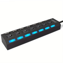 将图片加载到图库查看器,USB 2.0 Adapter Hub Power On/ Off Switch For PC Laptop Computer