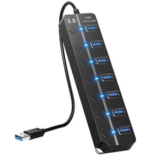 Load image into Gallery viewer, USB 3.0 HUB 7 Ports High Speed 5Gbps USB Splitter