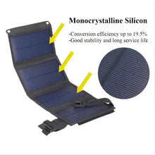 Load image into Gallery viewer, USB Foldable Solar Panel