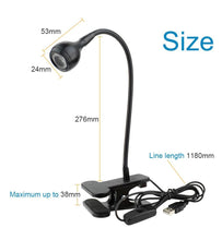 Load image into Gallery viewer, USB LED Desk Lamp With Clip Flexible Table Lamp For Book Reading Study Office Bedside Work Children Night Light For Home Decorative Table Lamp Cute Study Lamps for Bedroom Décor