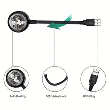 将图片加载到图库查看器,USB Music Rhythm Magic Stage Effect Projection Lamp