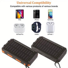 Load image into Gallery viewer, USB Portable Charger 10000mAh Solar Power Bank for Cell Phone and Laptops