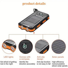 Load image into Gallery viewer, USB Portable Charger 10000mAh Solar Power Bank for Cell Phone and Laptops