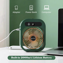 Load image into Gallery viewer, USB Rechargeable Desktop Spray Fan