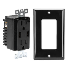 将图片加载到图库查看器,USB Wall Outlet Dual 2.4A USB Wall Charger