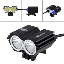 将图片加载到图库查看器,USB Waterproof Bike Light LED Front Bicycle Headlight Dual Lamps Super Bright LED Cycling Bike Light Front Headlight 4 Modes Bikelight Headlamp Rechargeable USB Led Lamp 8000LM