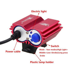 将图片加载到图库查看器,USB Waterproof Bike Light LED Front Bicycle Headlight Dual Lamps Super Bright LED Cycling Bike Light Front Headlight 4 Modes Bikelight Headlamp Rechargeable USB Led Lamp 8000LM