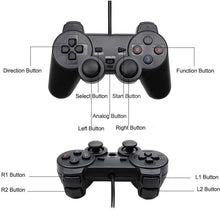 将图片加载到图库查看器,USB Wired Controller Gamepad For Computer Laptop Joystick Black Vibration PC Game Joystick Double Vibration Feedback Motors Fit for PC Computer