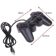 将图片加载到图库查看器,USB Wired Controller Gamepad For Computer Laptop Joystick Black Vibration PC Game Joystick Double Vibration Feedback Motors Fit for PC Computer