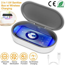 Load image into Gallery viewer, UV Light Sanitizer Box Portable 10w Phone Wireless Charging Disinfection Lamp