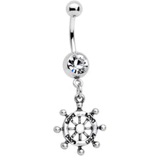 Load image into Gallery viewer, Clear Gem Best Friend Nautical Dangle Belly Ring Set of 2