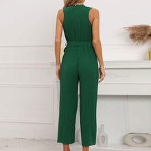 Load image into Gallery viewer, V-Neck Sleeveless Straight Summer Jumpsuit