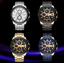 Load image into Gallery viewer, Men's Waterproof Watch With Chronometers Day View And Fluorescent Hands Unique Luxury Design Perfect Gift
