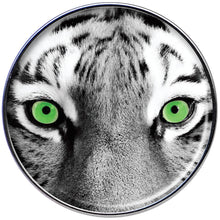 Load image into Gallery viewer, Black White Tiger Eyes Barbell Tongue Ring