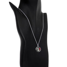 Load image into Gallery viewer, Katrina Sugar Skull with Rose Flower Silver Plated Chain Necklace