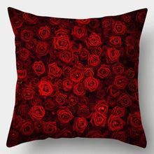 Load image into Gallery viewer, Valentines Day Red Heart And Flowers Pillow Cover Decorative Cushion Case Home Decor Sofa Couch Bedroom Car Flower Pillow Covers Love Pillow Covers Decorative Linen Square Throw Pillow Covers Couple Cushion Cases Home Decor for Sofa Bedroom Car 45x45cm
