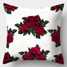Load image into Gallery viewer, Valentines Day Red Heart And Flowers Pillow Cover Decorative Cushion Case Home Decor Sofa Couch Bedroom Car Flower Pillow Covers Love Pillow Covers Decorative Linen Square Throw Pillow Covers Couple Cushion Cases Home Decor for Sofa Bedroom Car 45x45cm