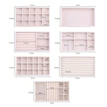 将图片加载到图库查看器,Velvet Jewelry Box Display Tray Drawer Storage Jewelry Holder For Ring Earrings Necklace Bracelet Soft Velvet Organizer Case Velvet Display Holder for Earrings Ring Bracelet Necklace