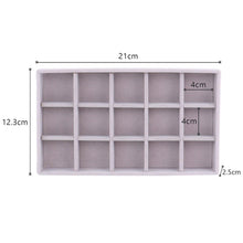 将图片加载到图库查看器,Velvet Jewelry Box Display Tray Drawer Storage Jewelry Holder For Ring Earrings Necklace Bracelet Soft Velvet Organizer Case Velvet Display Holder for Earrings Ring Bracelet Necklace