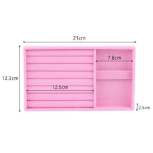 将图片加载到图库查看器,Velvet Jewelry Box Display Tray Drawer Storage Jewelry Holder For Ring Earrings Necklace Bracelet Soft Velvet Organizer Case Velvet Display Holder for Earrings Ring Bracelet Necklace