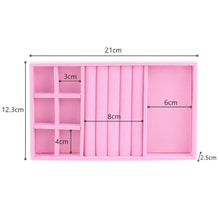 将图片加载到图库查看器,Velvet Jewelry Box Display Tray Drawer Storage Jewelry Holder For Ring Earrings Necklace Bracelet Soft Velvet Organizer Case Velvet Display Holder for Earrings Ring Bracelet Necklace