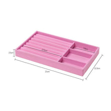 Load image into Gallery viewer, Velvet Jewelry Tray Handicraft Accessories Storage Ring Earring Necklace Finished Product Display Box Grey Beige Organizer Jewelry Storage Organizer Drawer Tray for Necklaces, Rings, Bracelets and Earrings