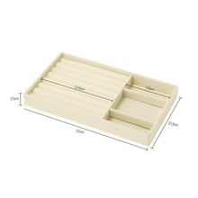 Load image into Gallery viewer, Velvet Jewelry Tray Handicraft Accessories Storage Ring Earring Necklace Finished Product Display Box Grey Beige Organizer Jewelry Storage Organizer Drawer Tray for Necklaces, Rings, Bracelets and Earrings