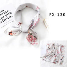 Load image into Gallery viewer, Versatile Square Silk Scarf For Women Fashionable Printed Small Neck Scarfs Office Lady Hair Band Foulard Hand For Female Bandana Shawl