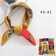 Load image into Gallery viewer, Versatile Square Silk Scarf For Women Fashionable Printed Small Neck Scarfs Office Lady Hair Band Foulard Hand For Female Bandana Shawl