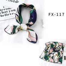 Load image into Gallery viewer, Versatile Square Silk Scarf For Women Fashionable Printed Small Neck Scarfs Office Lady Hair Band Foulard Hand For Female Bandana Shawl