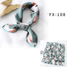 Load image into Gallery viewer, Versatile Square Silk Scarf For Women Fashionable Printed Small Neck Scarfs Office Lady Hair Band Foulard Hand For Female Bandana Shawl