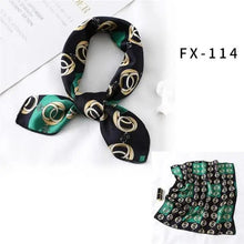 Load image into Gallery viewer, Versatile Square Silk Scarf For Women Fashionable Printed Small Neck Scarfs Office Lady Hair Band Foulard Hand For Female Bandana Shawl