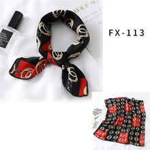 Load image into Gallery viewer, Versatile Square Silk Scarf For Women Fashionable Printed Small Neck Scarfs Office Lady Hair Band Foulard Hand For Female Bandana Shawl