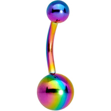 Load image into Gallery viewer, Multi Color Anodized Titanium Belly Ring Set of 5
