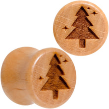 将图片加载到图库查看器,Organic Beechwood Christmas Tree Saddle Plug Set Sizes 8mm to 25mm