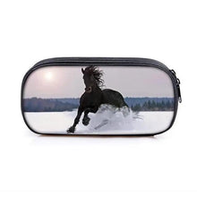 将图片加载到图库查看器,Vintage Cartoon Print Students Pencil Case Classic Theme Makeup Cosmetic Bags Elegant Stationery Pouch