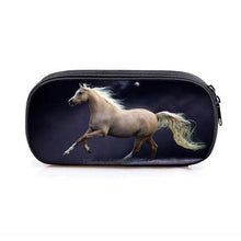 将图片加载到图库查看器,Vintage Cartoon Print Students Pencil Case Classic Theme Makeup Cosmetic Bags Elegant Stationery Pouch