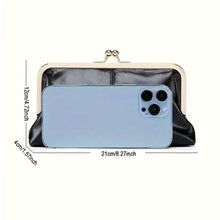 将图片加载到图库查看器,Vintage Chic Leather Clutch Lady Purse