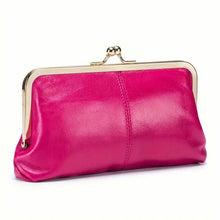 将图片加载到图库查看器,Vintage Chic Leather Clutch Lady Purse