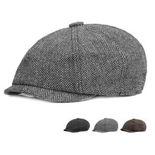 Load image into Gallery viewer, Vintage Men Beret Hats Classic Simple Winter Warm Caps Cotton Comfortable Autumn Beret Flat Hat Quality Durable Retro Men's Hat Unique Berets For Men Retro Cap