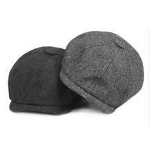 Load image into Gallery viewer, Vintage Men Beret Hats Classic Simple Winter Warm Caps Cotton Comfortable Autumn Beret Flat Hat Quality Durable Retro Men's Hat Unique Berets For Men Retro Cap