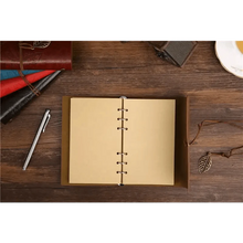 Load image into Gallery viewer, Vintage PU Leather Diary Notebook Journal Retro Book Traveler Planners Office School Supplies