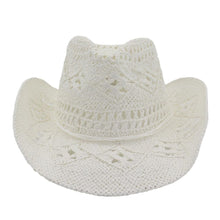 Load image into Gallery viewer, Vintage Straw Cowboy Hat Hand Made Beach Straw Hat Summer Outdoor Men's And Women's Big Brim Sun Hat Elegant Party Cap Sun Protection Unisex Hats Breathable Hat