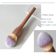 将图片加载到图库查看器,Vintage Style 1Pcs European Wood Handle Makeup Brush High Quality Loose Powder Brush Foundation Brush Super Soft Theatre Makeup