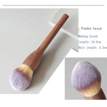 将图片加载到图库查看器,Vintage Style 1Pcs European Wood Handle Makeup Brush High Quality Loose Powder Brush Foundation Brush Super Soft Theatre Makeup