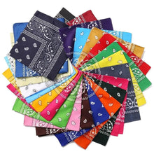 Load image into Gallery viewer, Vintage Style Print Bandana Hair Bands for Girls Women Headband Square Scarf Face Mask Cross Turban Bandanas Headwear