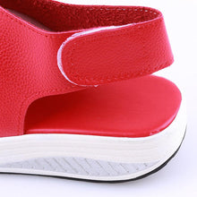 Load image into Gallery viewer, Vintage Women Platform Sandals Leather Sandals Open Toe Design Casual Women Walk Shoes Soft PU Leather Vintage Summer Casual Non-Slip Beach Platform Shoes Sandals